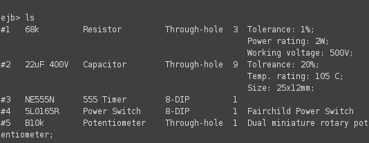 listing components